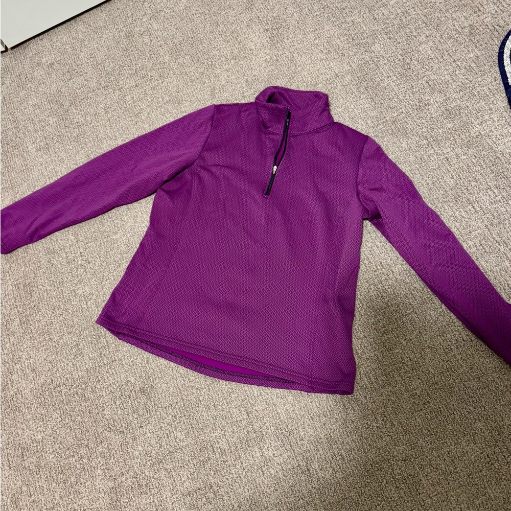 Kerrits Purple Geometric Quarter-Zip Top